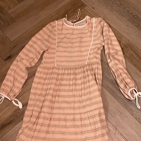 Madewell x Christy Dawn Striped Tallulah Tie-Back Midi Dress - Picture 3 of 9